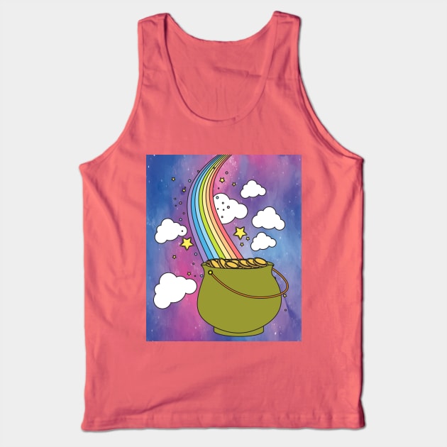 Rainbow With Boiler Pot Full Of Gold Tank Top by flofin